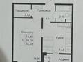1-комнатная квартира · 35.64 м² · 4/12 этаж, Е117 43 за 18 млн ₸ в Астане, Есильский р-н — фото 12