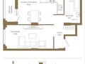 1-комнатная квартира · 49.4 м² · 15/18 этаж, Достык 8/5 — Без комиссии!!!Выбор по этажам!!! Гибкая оплата!!! за ~ 39 млн ₸ в Астане, Есильский р-н