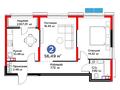 2-комнатная квартира · 56.49 м² · 6/6 этаж, ​Приканальная БАК 99а за 45 млн ₸ в Алматы, Медеуский р-н