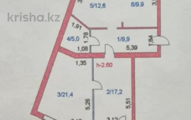 3-бөлмелі пәтер · 78.6 м² · 4/6 қабат, кенесары 25, бағасы: 22.6 млн ₸ в Кокшетау — фото 2