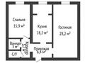 4-комнатная квартира · 77.1 м² · 3/7 этаж, мкр. Алтын орда за 40 млн ₸ в Актобе — фото 22