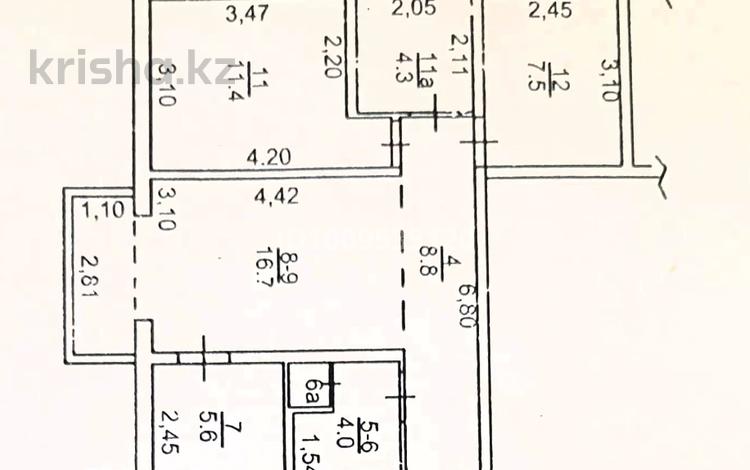 3-бөлмелі пәтер · 59.2 м² · 1/5 қабат, мкр Алатау (ИЯФ), бағасы: 31 млн ₸ в Алматы, Медеуский р-н — фото 2