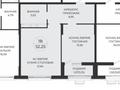 2-бөлмелі пәтер · 52.7 м² · 12/14 қабат, А 32 2Б, бағасы: 45.3 млн ₸ в Астане, Сарайшык р-н — фото 11