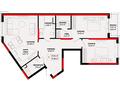 3-комнатная квартира · 91.28 м², Кошкар-ата 10 за ~ 44.3 млн ₸ в Шымкенте, Аль-Фарабийский р-н — фото 3