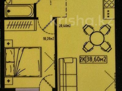 1-комнатная квартира · 38.6 м² · 8/10 этаж, Е-128 2 — Шоссе Коргалжын,школа № 100 за 13.2 млн ₸ в Астане, Нура р-н