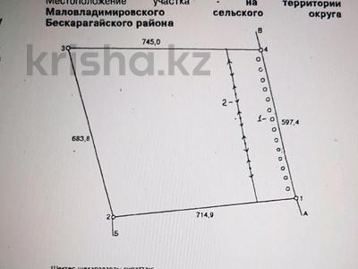 Жер телімі · 43.8 га, Бескарагайский район — Маловладимировский сельский округ, бағасы: ~ 2.2 млн ₸ в Восточно-Казахстанской обл.