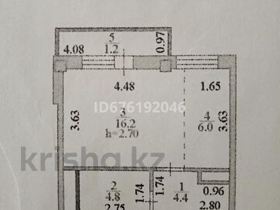 1-комнатная квартира, 32 м², 4/9 этаж, Иманова 42 — Жубанова за 17.5 млн 〒 в Астане, р-н Байконур