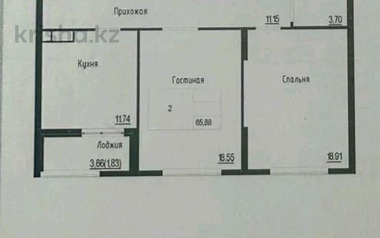 2-бөлмелі пәтер · 65.88 м² · 10 қабат, А. Байтурсынулы 47 — А-426, бағасы: 35 млн ₸ в Астане, Сарайшык р-н — фото 3