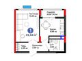 1-комнатная квартира · 35.94 м², Туран 57д за ~ 37.5 млн ₸ в Астане, Нура р-н — фото 3