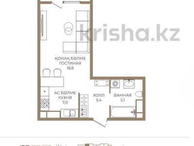 1-комнатная квартира · 36 м² · 5/9 этаж, Каныша Сатпаева 90а/1 — КОМИССИЮ НЕ БЕРЕМ !!! за ~ 28.4 млн ₸ в Алматы, Алмалинский р-н