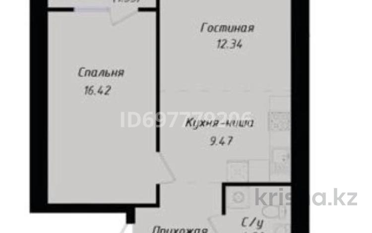 2-бөлмелі пәтер, 49.9 м², 8/12 қабат, Нажимеденова 26/1, бағасы: 25 млн 〒 в Астане, Алматы р-н — фото 2