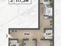3-комнатная квартира · 117.3 м² · 8/8 этаж, 29а мкр 45 за 14 млн ₸ в Актау — фото 2