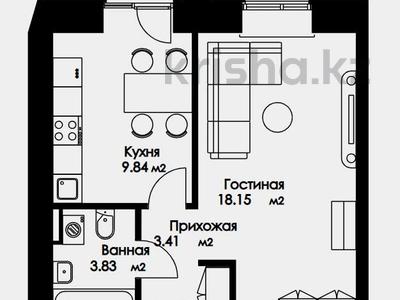 1-комнатная квартира, 37 м², Айтматова 45 за 10.9 млн 〒 в Астане, Нура р-н
