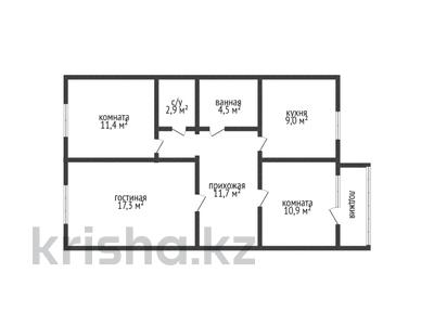 3-бөлмелі пәтер, 71.3 м², 1/9 қабат, Аэропорт 19, бағасы: 26 млн 〒 в Костанае