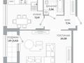 1-комнатная квартира · 46.3 м² · 14/14 этаж, Туран 39 — Хан Шатыр за ~ 34.5 млн ₸ в Астане, Нура р-н — фото 2
