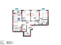 4-бөлмелі пәтер · 99.92 м² · 3/16 қабат, Туран 57д — Туран-Толе би, бағасы: ~ 85 млн ₸ в Астане, Нура р-н