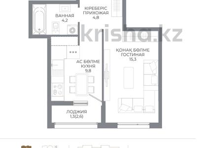 1-комнатная квартира · 35.4 м² · 2/9 этаж, Ахмет Байтурсынулы 10/3 — БЕЗ КОМИССИИ / ТОП ЗАСТРОЙЩИК / ПЕРВАЯ ЛИНИЯ / РАССРОЧКА / ИПОТЕКА / ЗВОНИИИТТТТЕЕЕ за ~ 18.8 млн ₸ в Астане, Сарайшык р-н