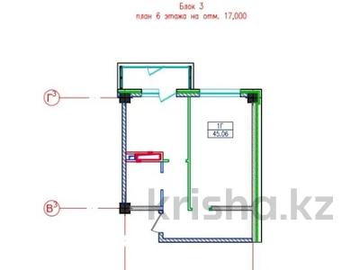 1-комнатная квартира · 45.06 м² · 6/9 этаж, Радостовца 167 — Солодовникова за ~ 40.6 млн 〒 в Алматы, Бостандыкский р-н