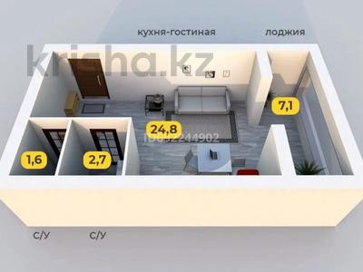 1-комнатная квартира, 39 м², 3/3 этаж, алаш 57 — старый аэропорт за 10.3 млн 〒 в Уральске