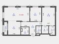 3-комнатная квартира · 113.3 м² · 8/21 этаж, Бухар жырау 20 за 96 млн ₸ в Астане, Нура р-н — фото 7
