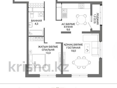2-бөлмелі пәтер · 60.7 м² · 4/16 қабат, Мангилик Ел 74, бағасы: ~ 32.6 млн ₸ в Астане, Есильский р-н