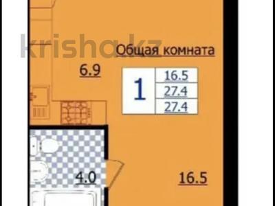 1-комнатная квартира · 27 м² · 1/3 этаж, мкр Уркер, Укили Ыбырай за 12 млн 〒 в Астане, Нура р-н