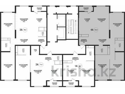 4-бөлмелі пәтер · 123 м² · 13/16 қабат, Каныша Сатпаева 90/55Б, бағасы: 90 млн ₸ в Алматы, Бостандыкский р-н