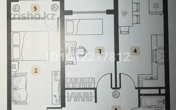 2-комнатная квартира · 64.4 м² · 8/9 этаж, мкр Шугыла 342/1 за 37 млн ₸ в Алматы, Наурызбайский р-н — фото 2