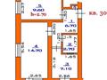 2-бөлмелі пәтер · 53 м² · 4/4 қабат, Ниеткалиева 8А — Магазин "Юбилейный", бағасы: 14 млн ₸ в Таразе — фото 12