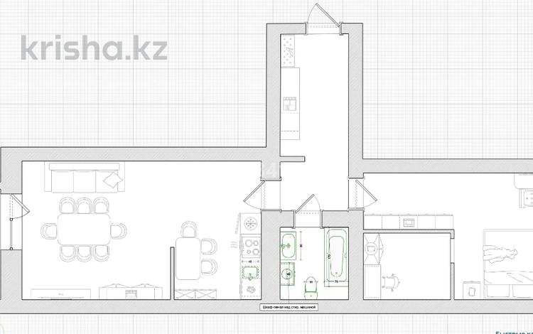 2-комнатная квартира · 63.5 м² · 5/10 этаж, Бокейхана 15/1 за 38.5 млн ₸ в Астане, Есильский р-н — фото 3