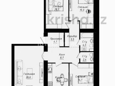 4-комнатная квартира · 116.2 м² · 10/12 этаж, Улы дала 40 за 61 млн ₸ в Астане, Нура р-н