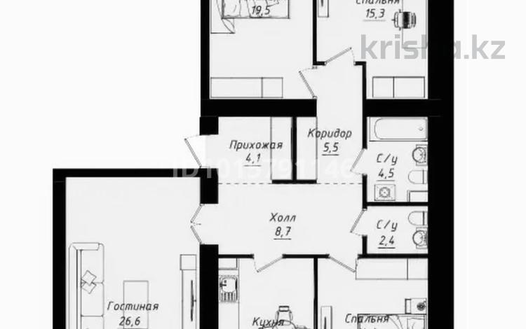 4-комнатная квартира · 116.2 м² · 10/12 этаж, Улы дала 40 за 61 млн ₸ в Астане, Нура р-н — фото 2