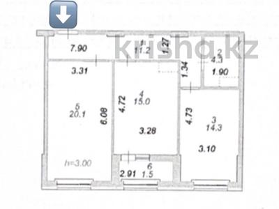 2-комнатная квартира · 66.4 м² · 9/9 этаж, Жубан Молдагалиев 5 за 32.5 млн ₸ в Астане, Нура р-н