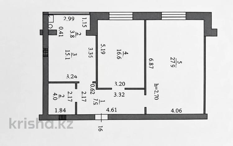 2-бөлмелі пәтер · 72 м² · 3/5 қабат, Алтын орда ш/а. 49р/1 — ЖК АЛИЯ, бағасы: 18 млн ₸ в Актобе, мкр. Алтын орда — фото 2