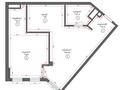 2-бөлмелі пәтер · 59.3 м² · 2/10 қабат, Азильхан Нуршаихов 6, бағасы: ~ 32.6 млн ₸ в Астане, Нура р-н