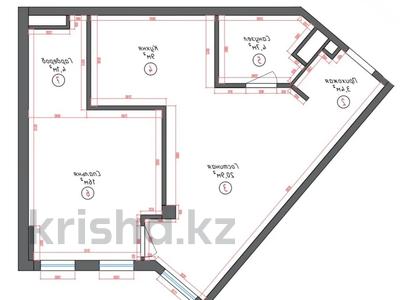 2-бөлмелі пәтер · 59.3 м² · 2/10 қабат, Азильхан Нуршаихов 6, бағасы: ~ 32.6 млн ₸ в Астане, Нура р-н