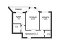 2-бөлмелі пәтер · 60 м² · 7/9 қабат, Тауелсиздик 166, бағасы: 36 млн ₸ в Костанае — фото 6