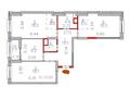 3-бөлмелі пәтер · 89.7 м², Шамши Калдаяков 60В, бағасы: ~ 43.1 млн ₸ в Астане, Сарайшык р-н