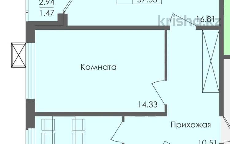 2-комнатная квартира · 58 м² · 7/9 этаж, Е-117 43 — ТОП ГОРЯЧКА, С ремонтом за 32 млн ₸ в Астане, Есильский р-н — фото 2