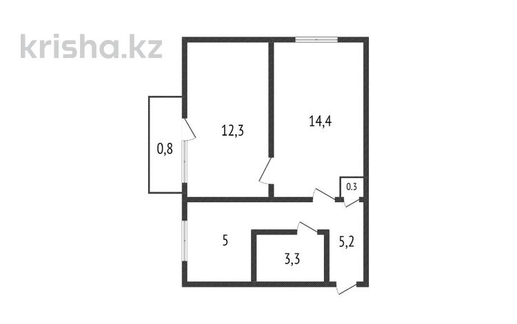 2-комнатная квартира, 41.3 м², 4/5 этаж, кобланды батыра 44 за 12.5 млн 〒 в Костанае — фото 2
