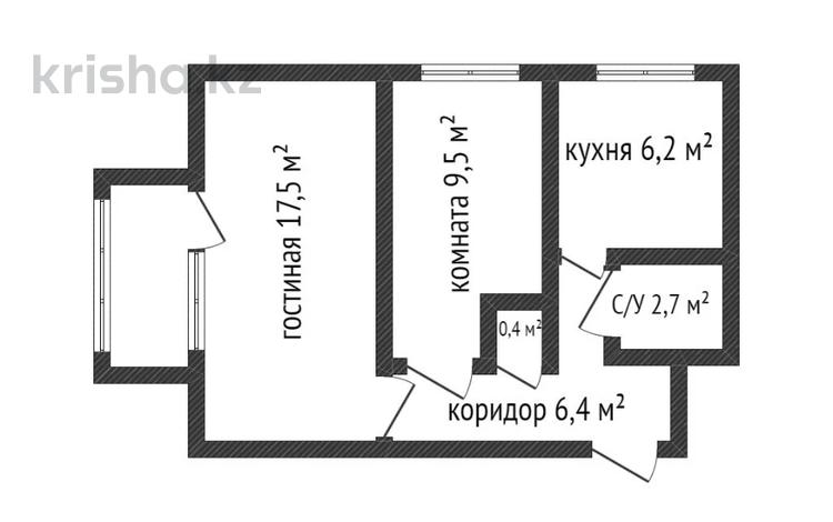2-бөлмелі пәтер, 42.7 м², 2/5 қабат, Ленина 175, бағасы: 7.5 млн 〒 в Рудном — фото 2