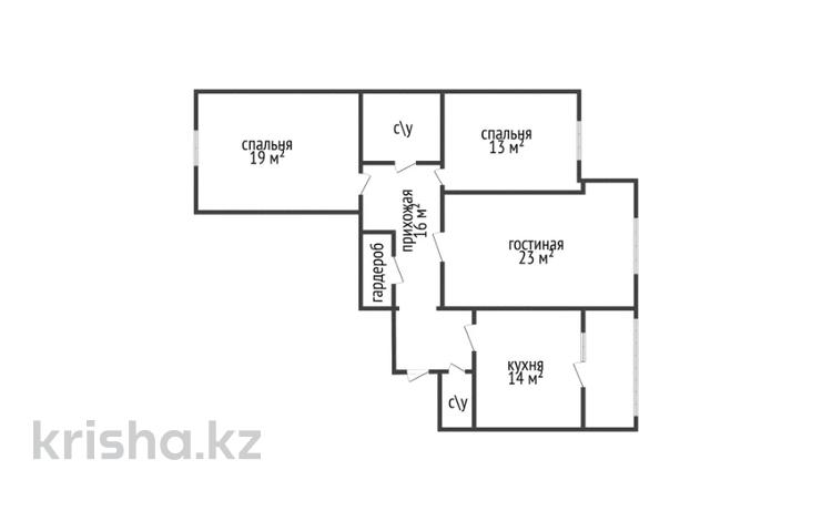3-бөлмелі пәтер · 100 м² · 8/9 қабат, Курганская 2, бағасы: 38 млн ₸ в Костанае — фото 2