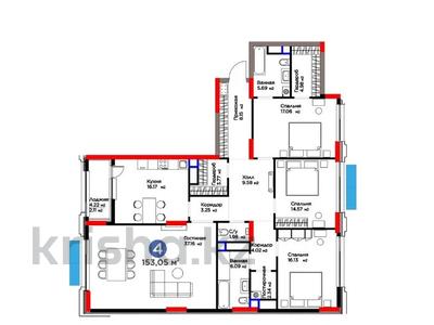 4-комнатная квартира, 153 м², Бухар жырау 26 за ~ 110.9 млн 〒 в Астане, Есильский р-н