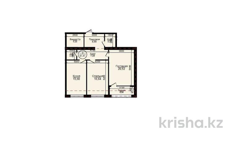 2-комнатная квартира, 81.41 м², 6/7 этаж, 40-й мкр, 41 микрорайон 2 за ~ 19.1 млн 〒 в Актау, 40-й мкр — фото 9