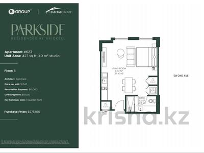 Продажа квартир в Майами: 1-комнатная квартира · 39.7 м² · 6/8 этаж, 17 th and SW 1st Avenue Miami Florida 1435 за ~ 297.3 млн 〒 1-комнатная квартира · 39.7 м² · 6/8 этаж, 17 th and SW 1st Avenue Miami Florida 1435 за ~ 297.3 млн 〒 в Майами