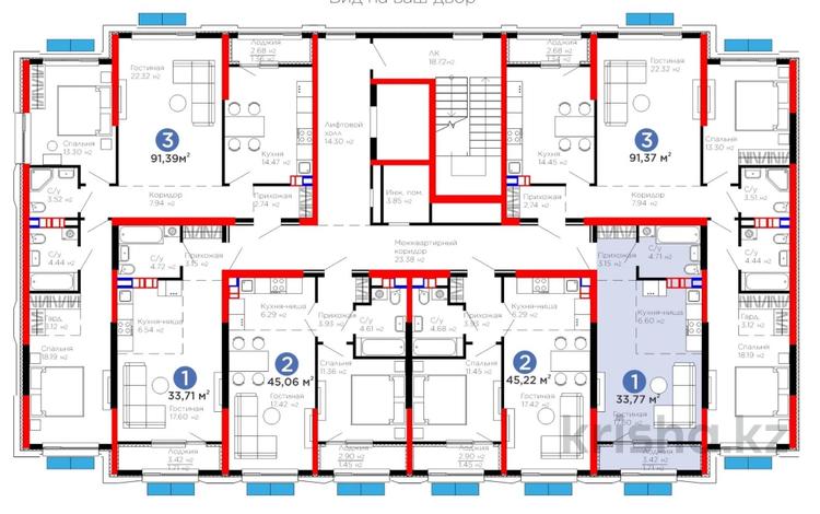 1-бөлмелі пәтер · 34 м² · 6/6 қабат, Белжайлау 47а — Цена со скидкой 25 834 050 ₸, бағасы: ~ 30.4 млн ₸ в Алматы, Бостандыкский р-н — фото 2