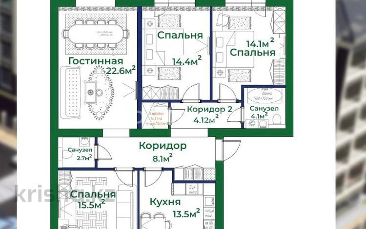 4-комнатная квартира, 109.7 м², 5/5 этаж, Муканова 51/4 — Ресторан Каркаралы за 33.5 млн 〒 в Караганде, Казыбек би р-н — фото 2