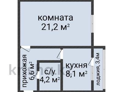 1-бөлмелі пәтер · 40.9 м² · 4/4 қабат, Мкр.Северный 5, бағасы: 15.5 млн ₸ в 