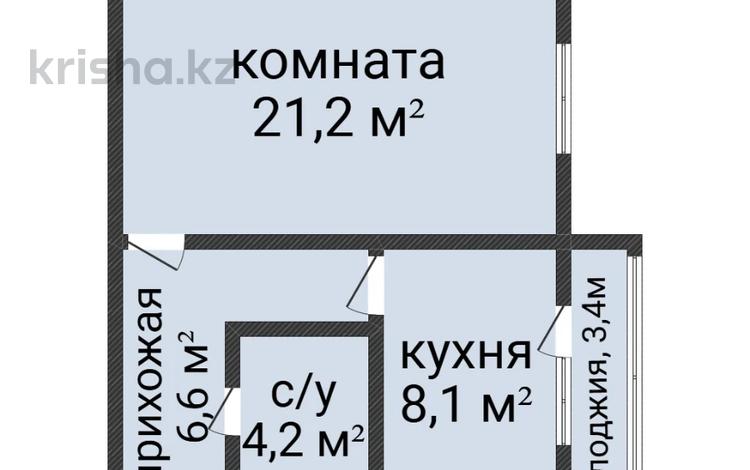 1-бөлмелі пәтер · 40.9 м² · 4/4 қабат, Мкр.Северный 5, бағасы: 15.5 млн ₸ в  — фото 2