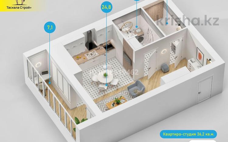 1-бөлмелі пәтер · 36.2 м² · 2/3 қабат, Алаш 57, бағасы: 12 млн ₸ в Уральске — фото 7